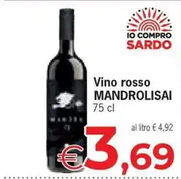 Eurospar Vino rosso MANDROLISAI offerta
