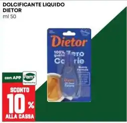 Pam Dolcificante liquido Dietor offerta