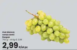 Eurospar Uva bianca senza semi DESPAR offerta
