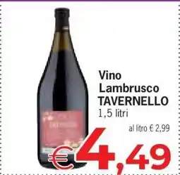 Eurospar Vino Lambrusco TAVERNELLO offerta