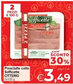 Eurospar Prosciutto Cotto Sofficette Citterio offerta