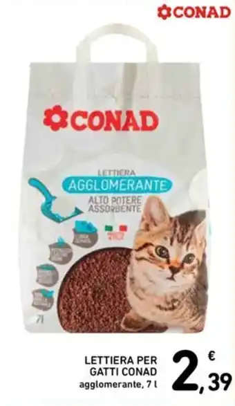 Lettiera per gatti Conad agglomerante