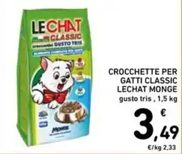 Spazio Conad Crocchette per gatti classic Lechat Monge offerta