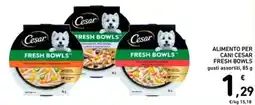 Spazio Conad Alimento per cani Cesar Fresh Bowls offerta