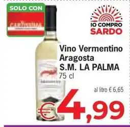 Eurospar Vino Vermentino Aragosta offerta