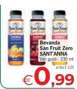 Eurospar Bevanda San Fruit Zero SANT'ANNA offerta
