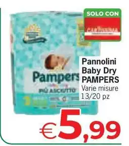 Eurospar Pannolini Baby Dry Pampers offerta
