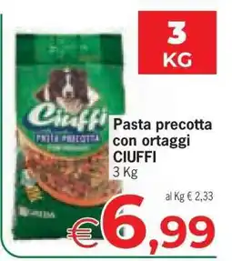Eurospar Pasta precotta con ortaggi CIUFFI offerta
