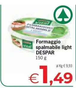Eurospar Formaggio spalmabile light DESPAR offerta