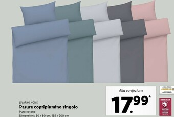 Lidl Livarno home parure copripiumino singolo offerta