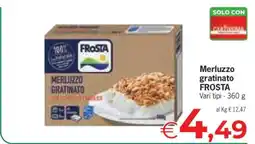 Eurospar MERLUZZO GRATINATO FROSTA offerta