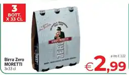 Eurospar Birra Zero MORETTI offerta