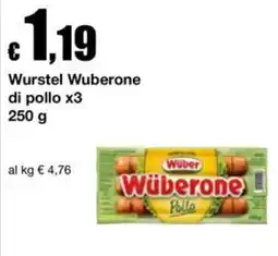 Sì con te Market Würstel Wüberone di pollo offerta