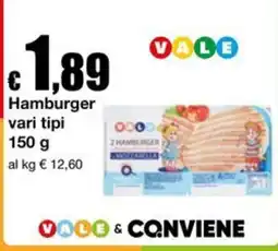 Sì con te Market Hamburger vari tipi offerta