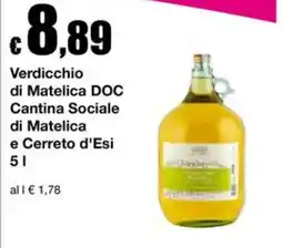 Sì con te Market Verdicchio di Matelica DOC Cantina Sociale di Matelica e Cerreto d'Esi offerta