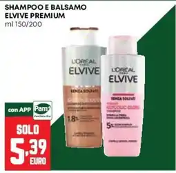 Pam Shampoo e balsamo Elvive Premium offerta