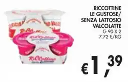 èccoMI Riccottine senza lattosio Valcolatte offerta