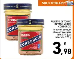 Spazio Conad Filetto di tonno in vaso vetro consorcio offerta