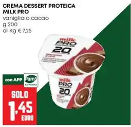 Pam Crema dessert proteica Milk Pro offerta