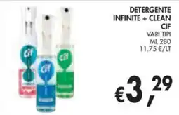 èccoMI Detergente infinite + clean Cif offerta