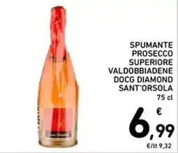Spazio Conad Spumante Prosecco Superiore Valdobbiadene DOCG Diamond Sant'Orsola offerta