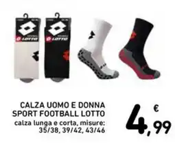 Spazio Conad Calza uomo e donna sport football Lotto offerta