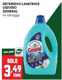 Pam Detersivo lavatrice liquido General offerta