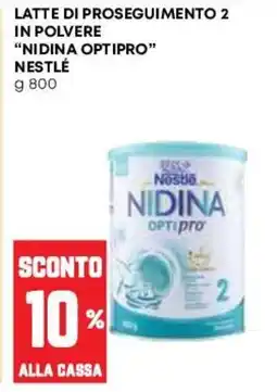 Pam Latte di proseguimento 2 in polvere Nidina Optipro Nestlé offerta