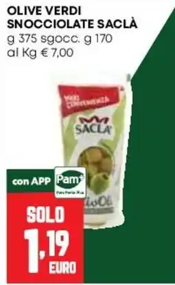 Pam Olive verdi snocciolate Sacla offerta