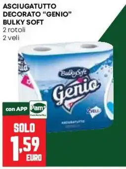 Pam Asciugatutto decorato Genio Bulky Soft offerta