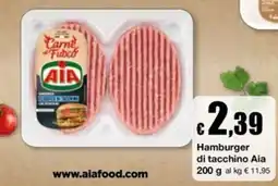 Sì con te Market Hamburger di tacchino Aia offerta