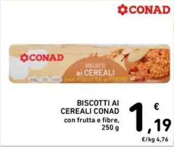Spazio Conad Biscotti ai cereali Conad offerta
