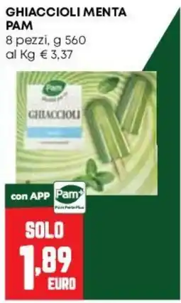 Pam Ghiaccioli menta Pam offerta