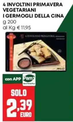 Pam 4 involtini primavera vegetariani i germogli della cina offerta