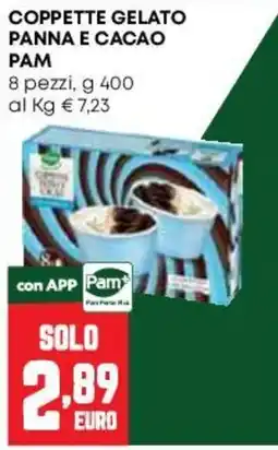 Pam Coppette gelato panna e cacao Pam offerta