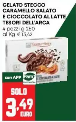Pam Gelato stecco caramello salato e cioccolato al latte Tesori dell'Arca offerta