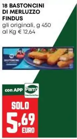 Pam Bastoncini di merluzzo Findus offerta
