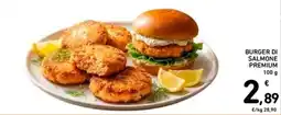 Spazio Conad Burger di salmone premium offerta
