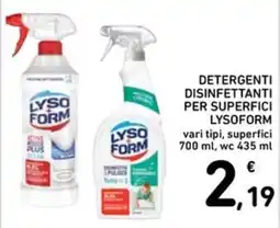 Spazio Conad Detergenti disinfettanti per superfici Lysoform offerta