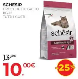 Arcaplanet Schesir crocchette gatto sterilizzato&light offerta