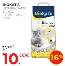Arcaplanet Biokat's lettiera gatto bianco extra classic offerta