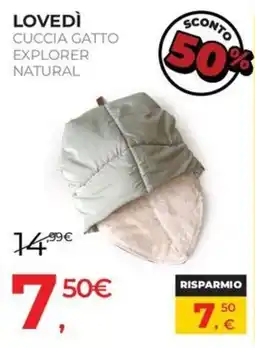 Arcaplanet Lovedì cuccia gatto explorer natural offerta