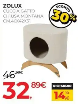 Arcaplanet Zolux cuccia gatto chiusa montana offerta