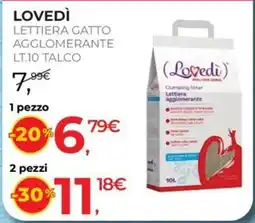 Arcaplanet Lovedì lettiera gatto agglomerante offerta
