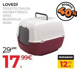 Arcaplanet Toilette chiusa antibatterica Sirio Bordeaux Nera offerta