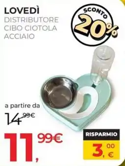 Arcaplanet Distributore cibo ciotola acciaio offerta