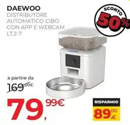Arcaplanet DaeWoo distributore automatico cibo con app e webcam lt.2-7 offerta