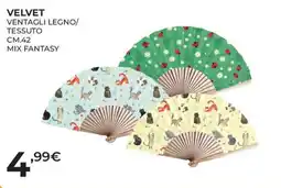Arcaplanet Velvet ventagli legno/tessuto offerta