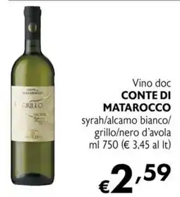 Maxi Supermercati Vino doc Conte di Matarocco offerta