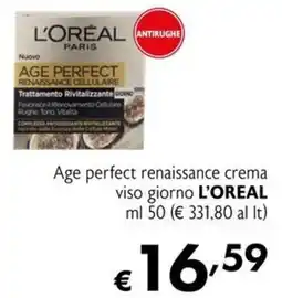 Maxi Supermercati Age perfect renaissance crema viso giorno L'OREAL offerta